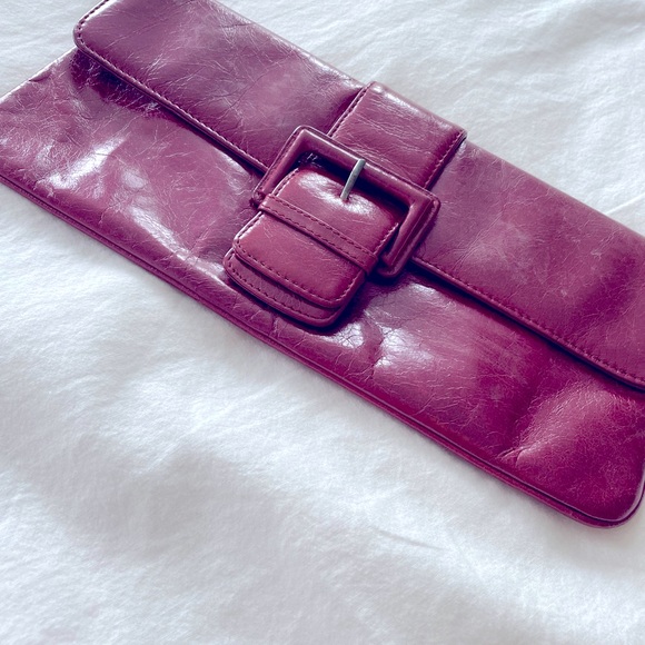 Hobo cranberry leather wristlet. Great condition. - Picture 2 of 3